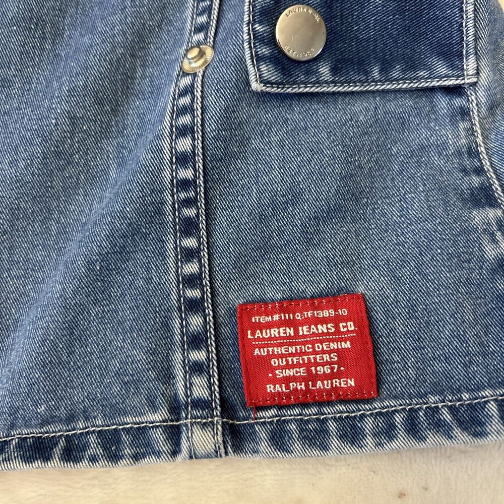 Lauren Jeans Co Women's S Jean Jacket size S Blue Jean Button-Up Pockets Denim - Picture 7 of 8